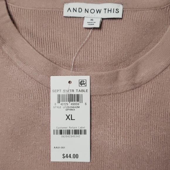 AND NOW THIS Cut Out Sphinx Ribbed Sweater - Picture 5 of 5